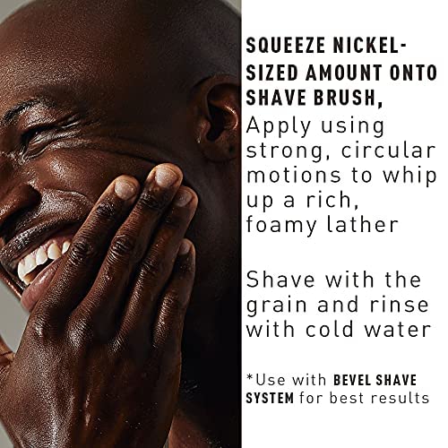 BEVEL SHAVING CREAM FOR MEN, MOISTURIZING SHAVE CREAM WITH ALOE VERA AND VITAMIN E TO SOOTHE SKIN AND PREVENT RAZOR BUMPS, 4 FL OZ (PACKAGING MAY VARY)