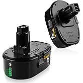 Powilling 2Pack 6.5Ah 18V Lithium Battery Replacement for Dewalt 18V Battery XRP DC9096 DC9098 DC9099 DE9096 DE9095 DW9096 DW