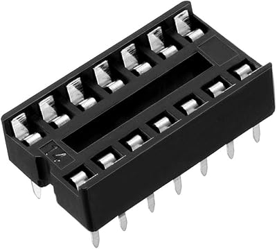 sourcing map 40pcs DIP IC Socket 14 Pin 2.54mm Pitch Solder Adaptor Electronic