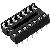 uxcell 40pcs DIP IC Chip Socket Adaptor, 2.54mm Pitch 2 Row 14 Flat Pins | Soldering