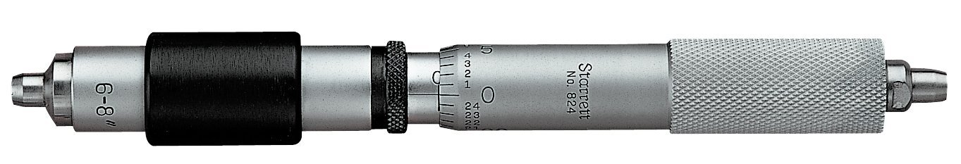 Starrett 824H Fixed Range Vernier Inside Micrometre, 10-11" Range, 0.001" Graduation, +/-0.0001" Accuracy