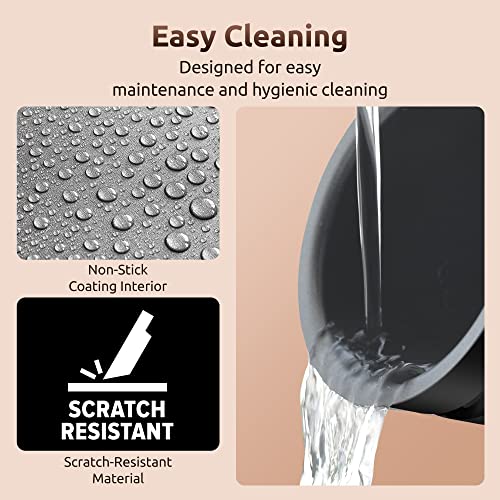 RATRSO Milk Frother, Electric Milk Steamer Soft Foam Maker with Two