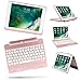 ipad 9.7 Keyboard Case, KINGZE 7 color backlight bluetooth keyboard for new ipad,wireless stand keyboard cover ，case ipad 9.7detachable keyboard smart automatic sleep/weak for iPad Pro 9.7（Rose Gold）