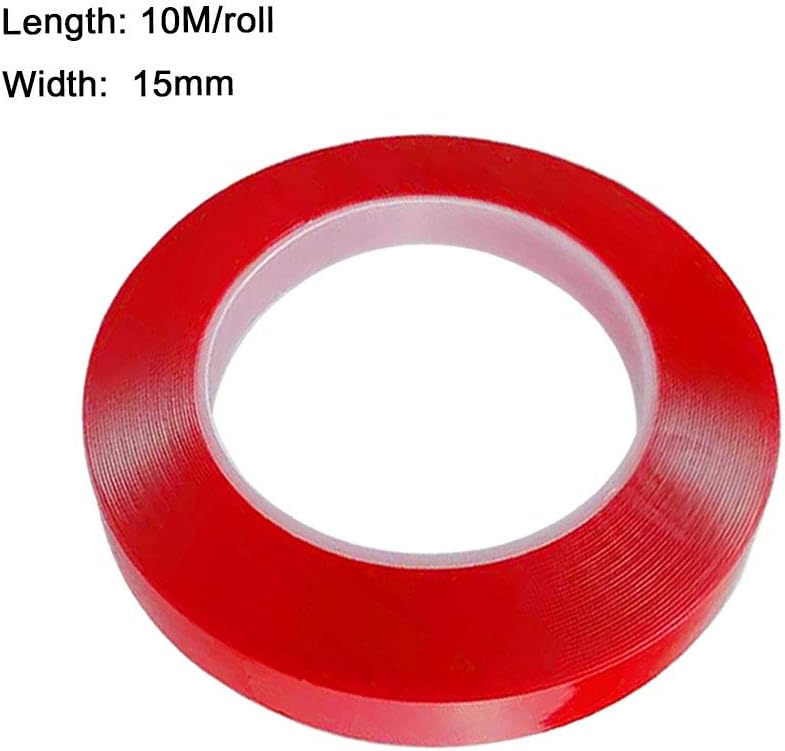 QitinDasen 10m X 15mm Premium Heavy Duty Transparent Acrylic Foam Mounting Tape, Roll Double Sided Adhesive Tape - Image 3