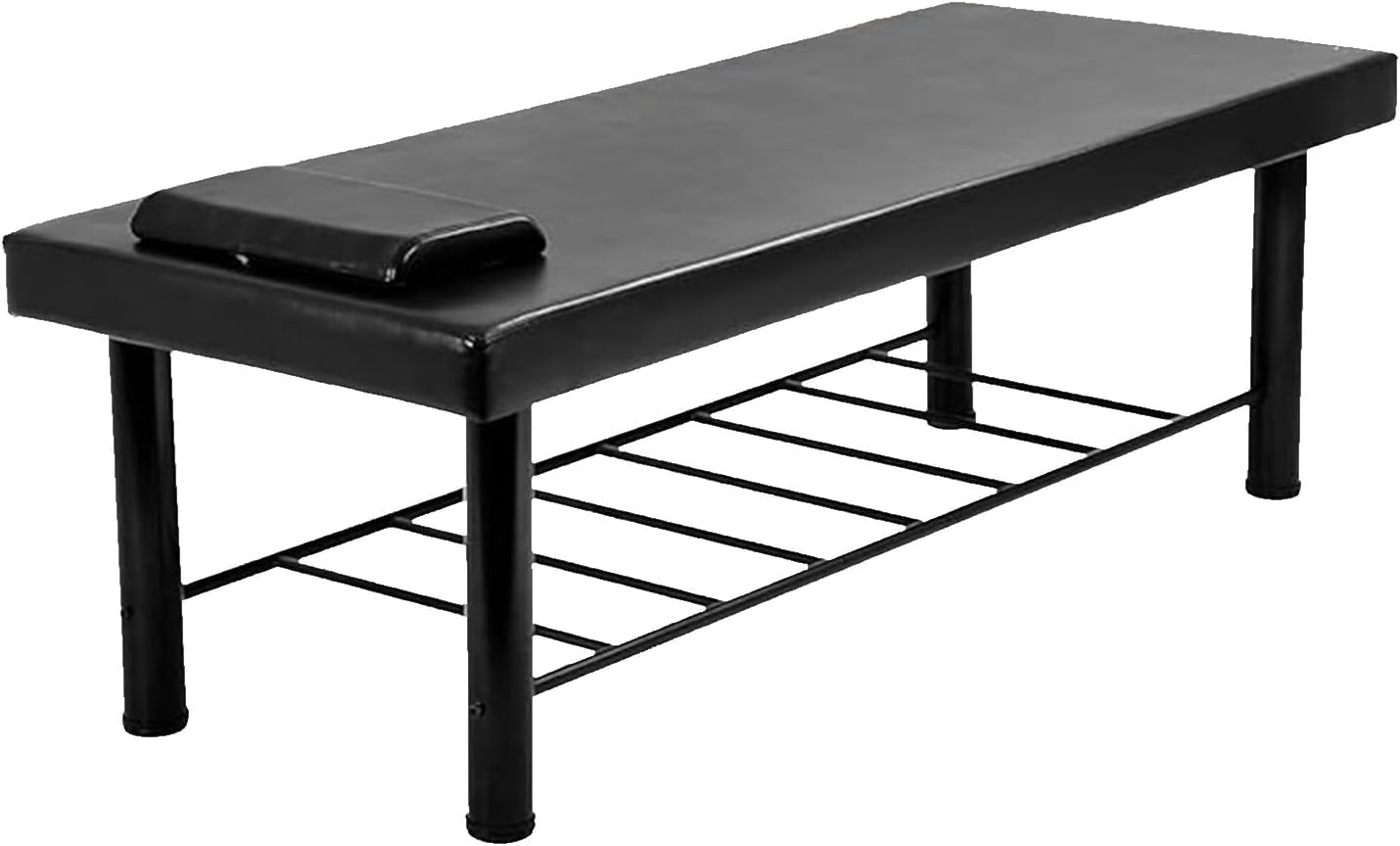 Photo 1 of FDW Stationary Massage Table Heavy Duty Massage Bed 75x30 inchs Physical Therapy Bed PU Leather/Metal Frame Spa Bed Salon Bed with Pillow for Medical Recovery Professional Massage