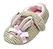 LA PLAGE Girl's Comfy Cute Rabbit Upper Ballerina Slippers with Soft Sole