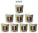 Hammont Football Snack Stadium Snack Cup- Football Themed Disposable Popcorn Bucket (8 Pack) - 84oz Super Bowl Snack Cup - Football Party Decorations - Super Bowl Party Supplies