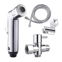 Bidet Sprayer, Ousun Handheld Cloth Diaper Sprayer Kit for Toilet with Dual Spray Models for Personal Hygiene & Cleaning Care (Silver 2)