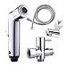 Bidet Sprayer, Ousun Handheld Cloth Diaper Sprayer Kit for Toilet with Dual Spray Models for Personal Hygiene & Cleaning Care (Silver 2)