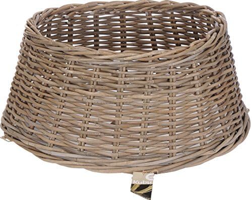 kubu Classic Rustic Wicker Willow Christmas Xmas Tree Skirt Stand Cover Tidy