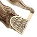Wrap Around Synthetic Ponytail Clip in Hair Extensions One Piece Magic Paste Pony Tail Long Curly Wavy Soft Silky for Women Fashion and Beauty 17'' / 17 inch (light brown mix ash blonde)