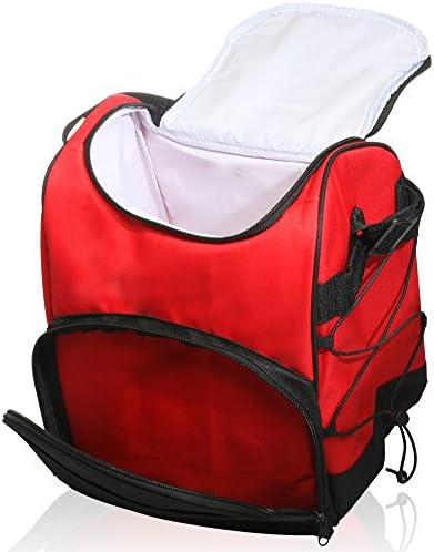 Extra Large Insulated Lunch Bag by Sacko Adult Reusable Lunch Box with Adjustable Shoulder Strap (Red) For Men, Women. Great Lunchbox for Work, Picnics, etc.