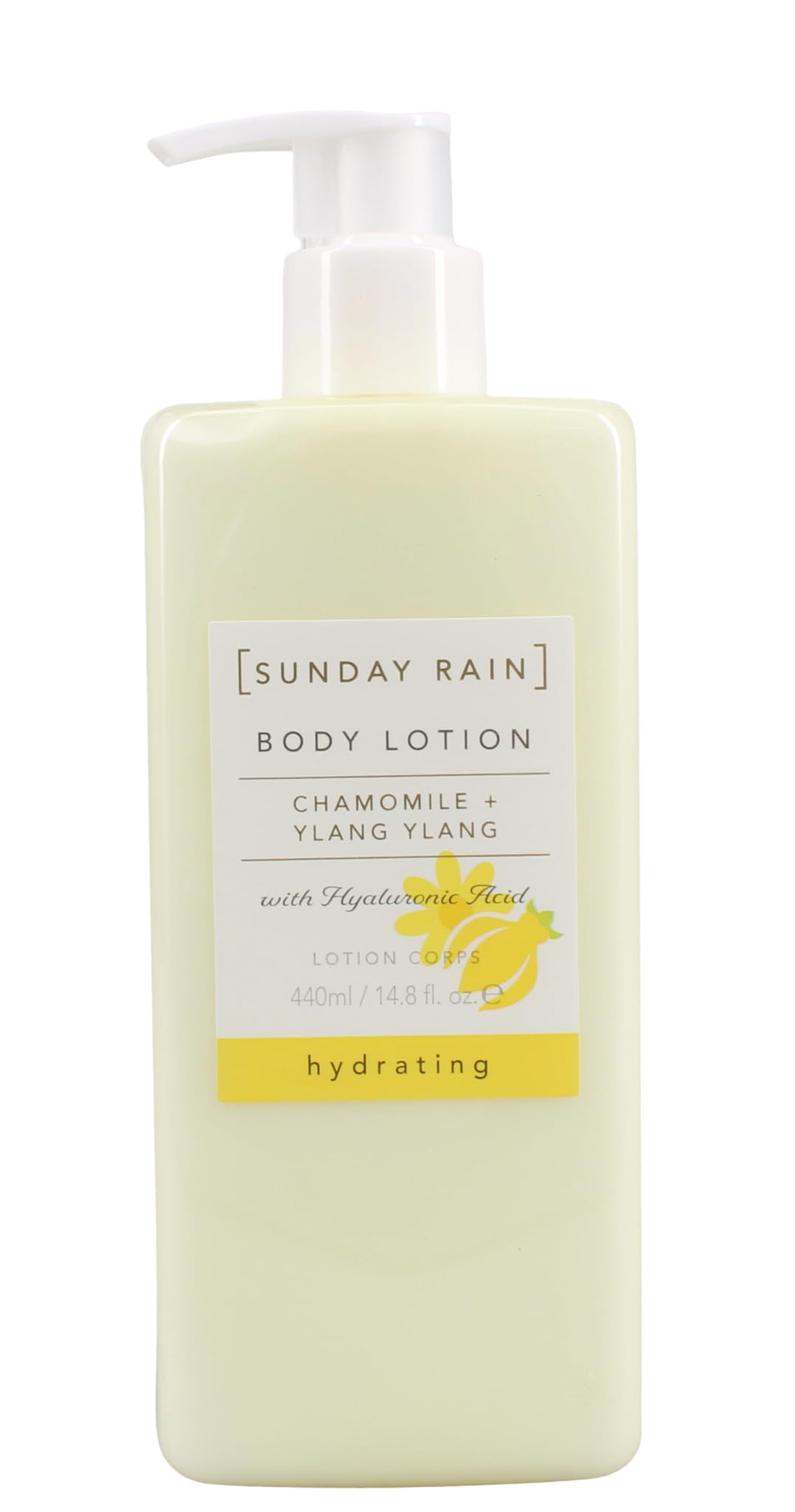 Sunday Rain Chamomile and Ylang Ylang Body Lotion, Moisturising Cream, Hydrating Moisturiser with Hyaluronic Acid, Vegan and Cruelty-Free, 440ml