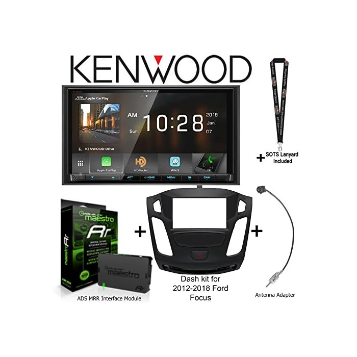 Buy Kenwood DMX905S Multimedia Receiver, iDatalink Maestro KITFOC1 Dash kit for 20122018 Ford
