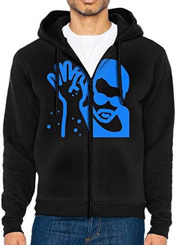 Salt Bae Men's 100% Polyester New Style Trend All-Match Pocket Hoodie With A Pocket&amp;Zipper