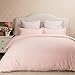 Duvet Cover Set with Zipper Closure-Wrinkled Vintage Style Pink,Full/Queen (90