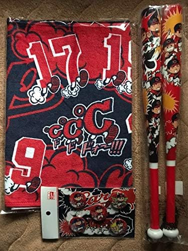 Amazon Co Jp 広島カープ 限定 フェイスタオル カンフーバット 缶バッチ 3点セット ノマレンジャー ホビー 通販