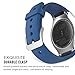 MoKo Watch Band Compatible with Samsung Gear S2 (S2 SM-R720 / SM-R730 ONLY), Soft Silicone Replacement Sport Band, NOT FIT S2 Classic (SM-R732 & SM-R735), NOT FIT Gear Fit2, Dark Imperial Blue