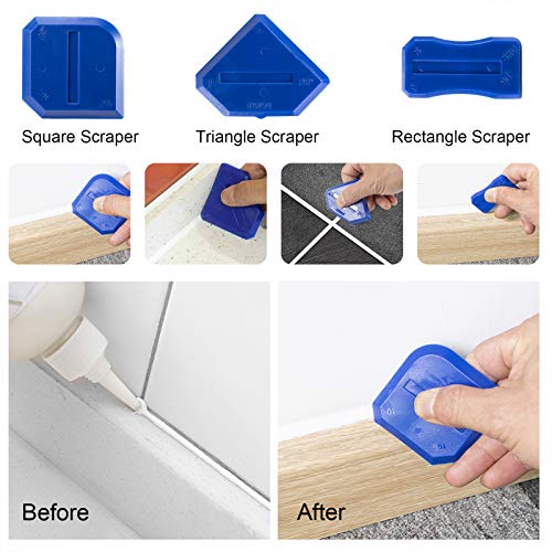 6 in 1 Silicone Caulking Tools (stainless steel head), Sealant