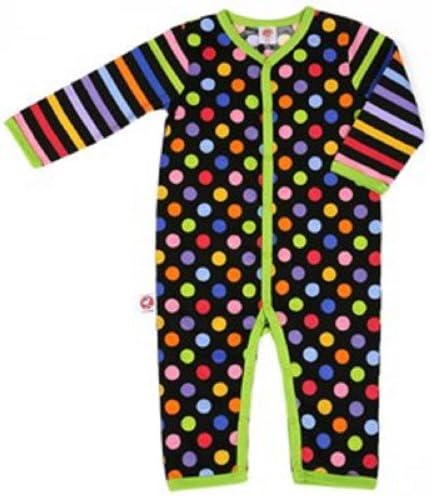 Little Miss Match Coveralls, Black Zany 0-3 Months