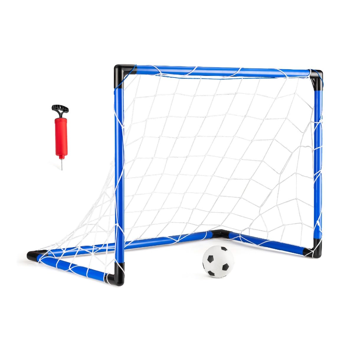 Baseline Football Goal | Kids Mini Football Goal Net with Ball and Pump, First Goal for Toddlers, Indoor & Outdoor Use, Ages 3+, Blue