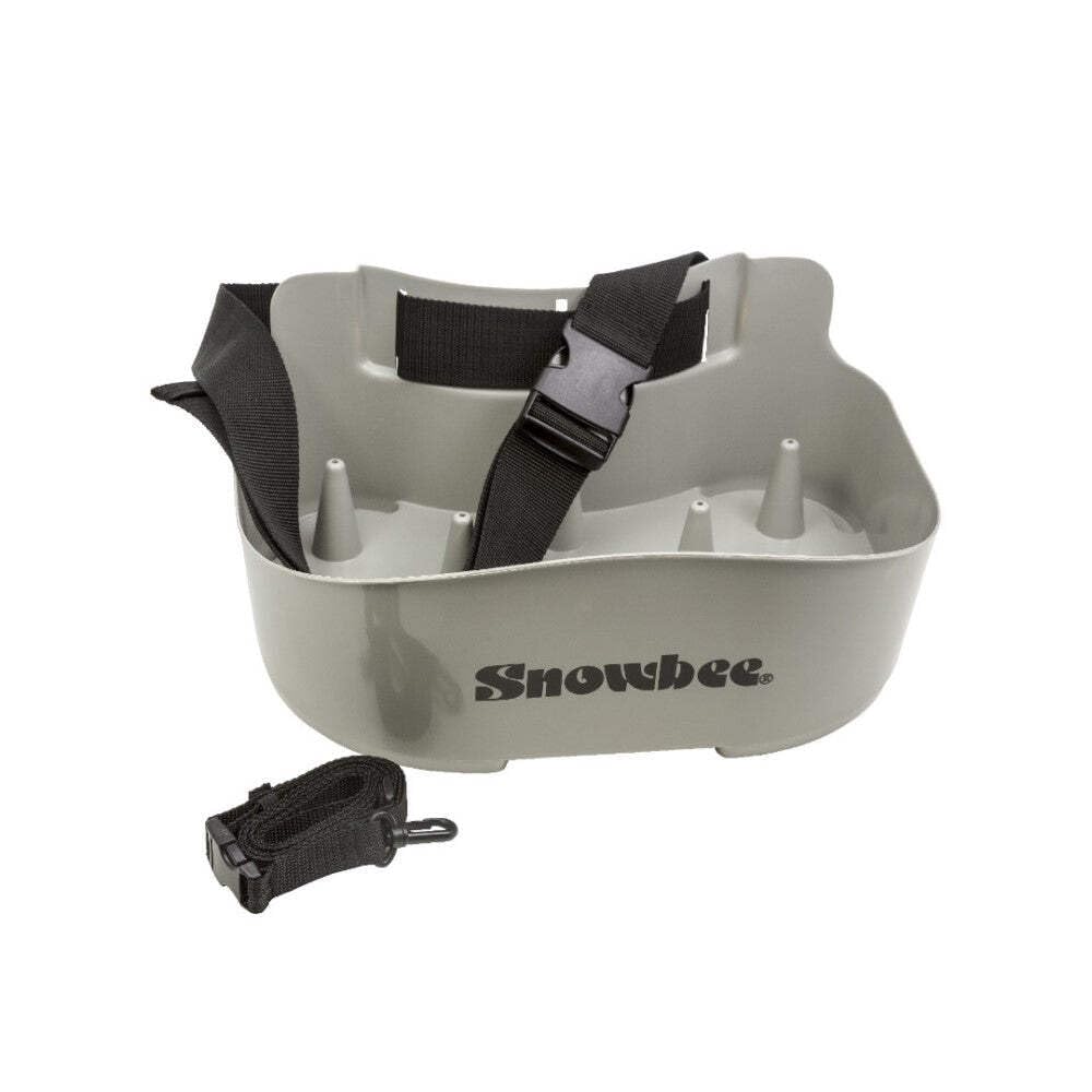 Snowbee Lightweight Anti-Crack Hard Plastic Fly Line Stripping Basket with Adjustable Webbing Waist Belt - Grey, One Size
