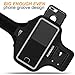 RUNBACH Armband for iPhone 8/7/6 Plus, Sweatproof Running Exercise Gym Bag with Fingerprint Touch/Key Holder and Card Slot for iPhone Plus Models (Black)