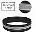 COM4SPORT Sports Headbands with Silicone Strip Non-slip Athletic Head Sweatband for Basketball Running Yoga Exercise GYM Fits for Women Men (Black)