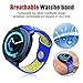 Galaxy Watch 42mm Band/Gear Sport Band - VIGOSS 20mm Silicone Strap Wristband for Samsung Galaxy Watch 42mm R810 & Gear Sport Smartwatch R600 / Garmin Vivomove HR/Garmin VivoActive 3(Blue/Yellow, S/M)