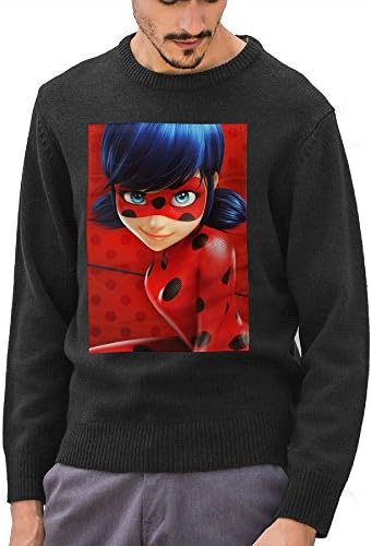 SPINA JR Miraculous Ladybug Men's Sweatshirt Winter Must Have Ultimate Cotton Crewneck Sweatshirt