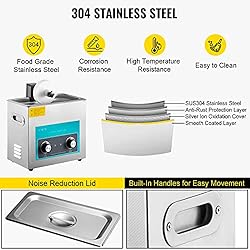 VEVOR Ultrasonic Vinyl Record Cleaner 6L 40kHz