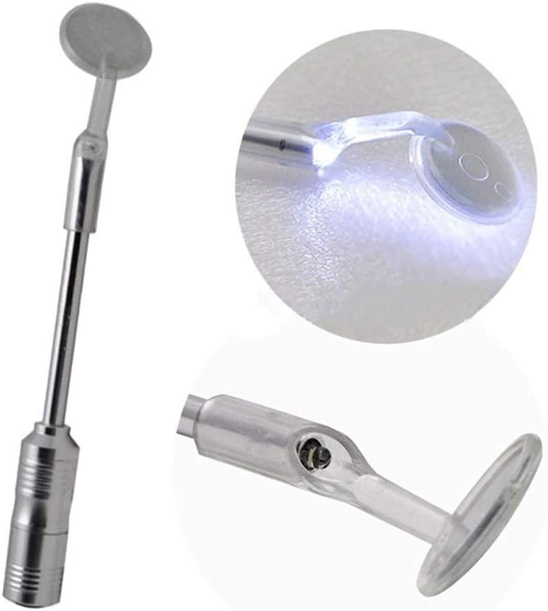 Sarplle LED Light Mouth Mirror Anti Mist Oral Dental Mirror Detachable