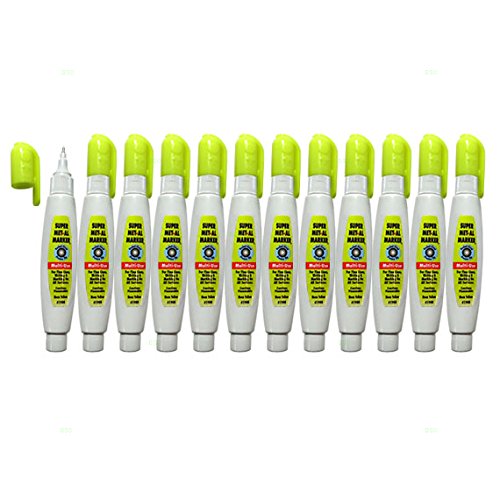 Buy 12 Pc Set Neon Yellow Super MetAl Fine Tip Paint Marker Pens 1.4mm