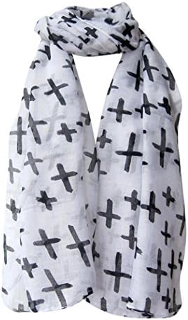 Veenajo Women Printed Design Soft Neckerchif Shawl Wraps Long Scarf Pashmina