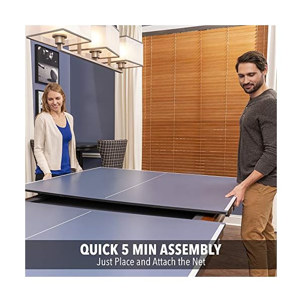 JOOLA Conversion Table Tennis Top with Metal Apron, Foam Backing and