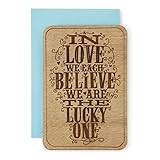 Hallmark Signature Collection Love Anytime Greeting Card: In Love We Each Believe We Are the Lucky One