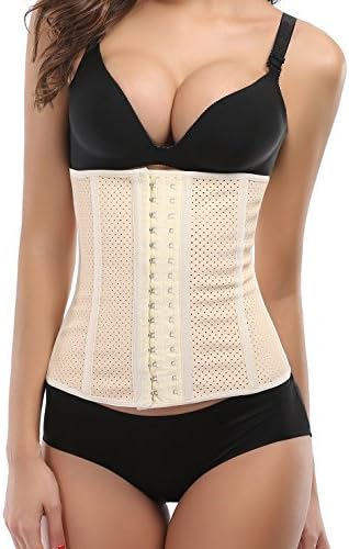 Savees Women's Breathable Latex Waist Trainer Corset for Weight Loss Workout Waist Cincher Tummy Control Body Shaper Fat Burner Girdle