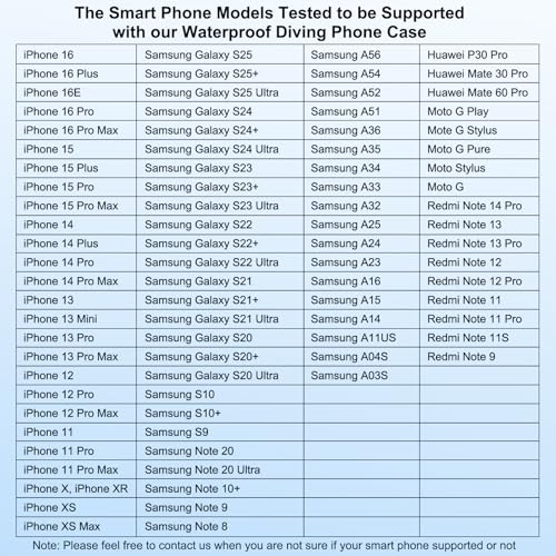 ZLiME Professional Diving Phone Case Pouch Waterproof Smartphone, IPX8 Waterproof Phone Pouch Underwater Protective Case for iPhone 16e 16 Pro Samsung S25 S24