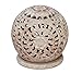 Soapstone Tealight Holder with Flower Motifs and Intricate Tendril Openwork - Decorative Home Decor Centrepiece for Party Lights