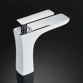 WANDOM Baño sobre encimera grifo de lavabo caliente y frío lavabo de