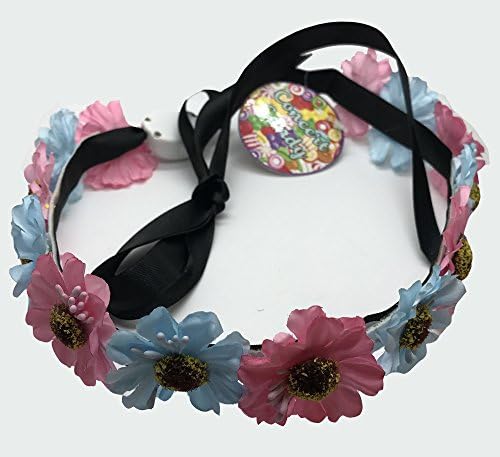 Concert Candy Light Up LED Flower Crown (EDC) - Rainbow Rave Wormhole Prism Diffraction EDM