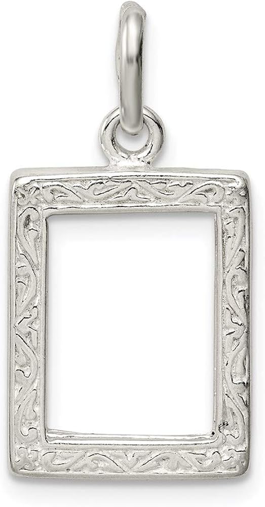 Sterling Silver Picture Frame Charm 23mm 14mm style QC12