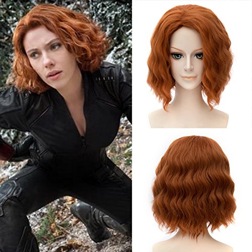 Xcoser Avengers Cosplay Black Widow Wig Womens for Halloween