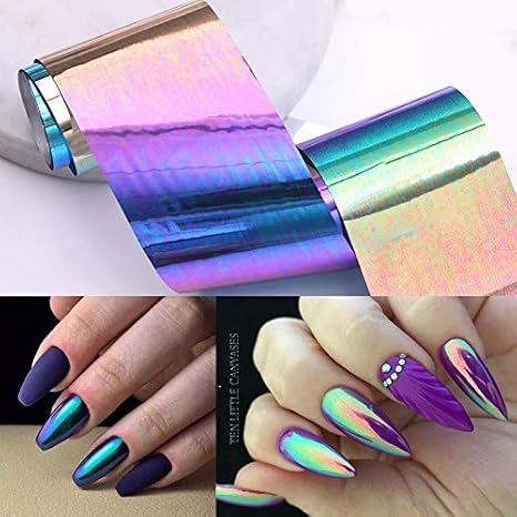 Amazon Co Jp 1ロールネイルフォイルカエデの葉ラベンダーカラフルな花秋の移動ステッカーミックスパターンdiyネイルアート装飾 Color 38 ホーム キッチン