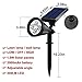 AGPTEK Waterproof Outdoor Security Wall Auto On/Off for Yard Garden Dr Spotlights, 4-LED Solar Landscape 180 ° Adjustable, 2 Pack, Green Light
