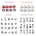 WinWonder Charm Bracelet Making Kit, 55pcs DIY Bracelet Making Kit with 3 Silver Plated Snake Chains Charm DIY Jewelry Making Kit with 1 Box for Girls