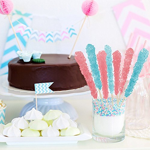 Extra Large Rock Candy Sticks 36 Pink Cherry Lollipop Individually