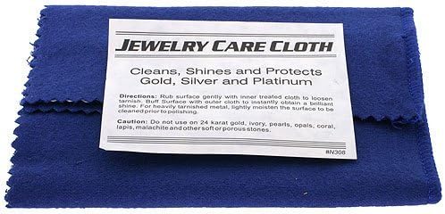 Polishing Cloth for Silver, Gold, Brass & Most Other Metals, Rings, Bracelet, Watches and Jewelry Instant Cleaning and Polishing Restores Shine