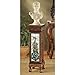 Design Toscano Peacock Stained Glass Illuminated Hand Carved Pedestal