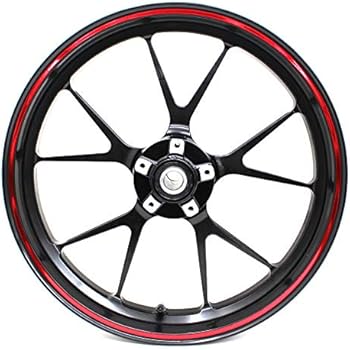 Rim Edge Sticker Chrom Line Finest Folia - Complete Set - Wheel Rim Design incl. Rim Well Tool - Fits 17 inch & 16